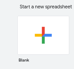 New spreadsheet button